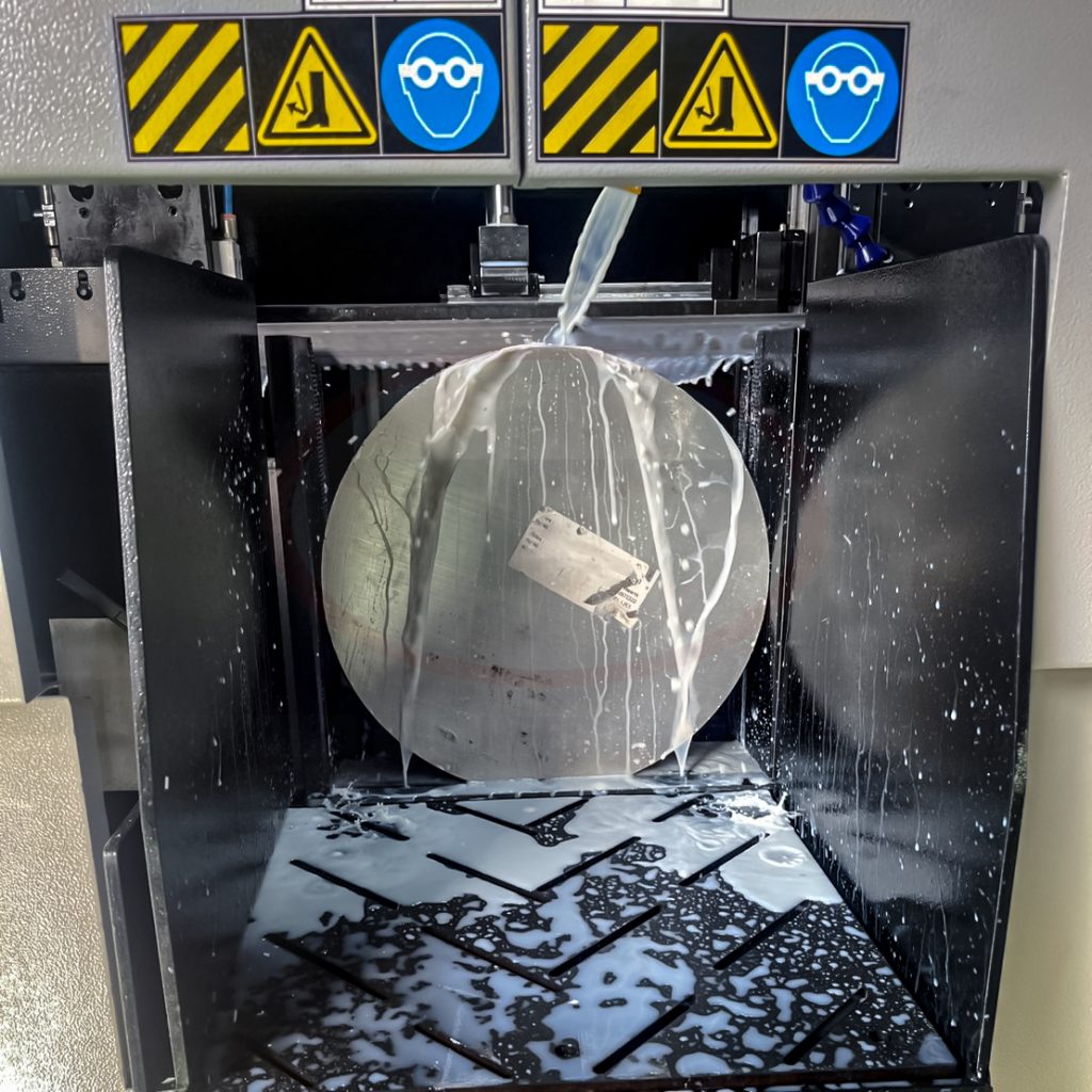 bandsaw blade in machine